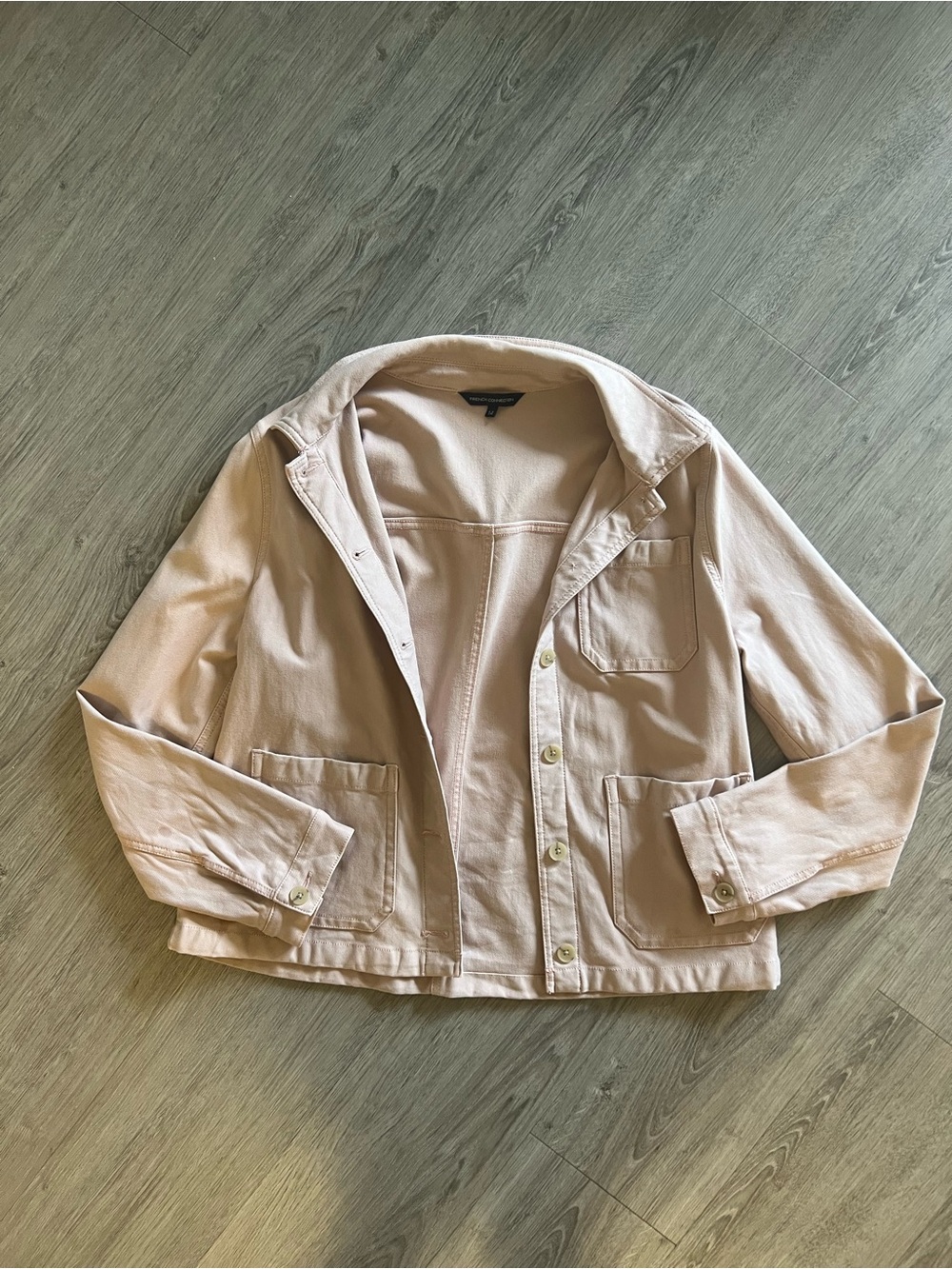 French Connection Pale Pink Cotton Jean Jacket